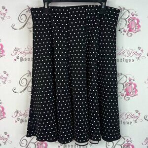Ricki's skirt dotted flowy Black and White Polka Dot A-Line Skirt